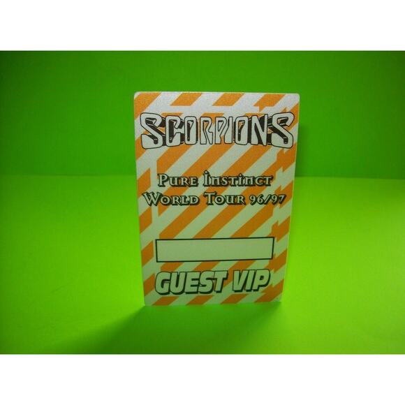 Scorpions Pure Instinct World Tour VIP Backstage Pass Original 1996 Hard Rock - Picture 4 of 7